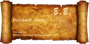Baldauf Bene névjegykártya